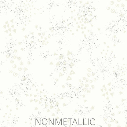 Glitter White Silver Metallic 108 inch 3-yard quilt fabric back pack