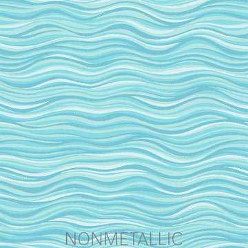 Wave Light Aqua Metallic 108 inch 3-yard quilt fabric back pack