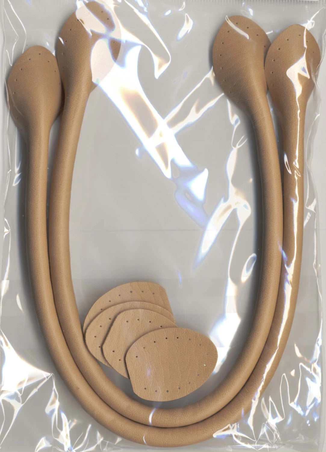 Leather Like Bag Handles 20in Beige - image 2 - quilting supply from Quilted Joy