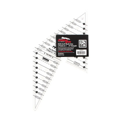 Creative Grids Quilt Ruler 2 Peaks in 1 Triangle - image 2 - quilting ruler for precision cutting