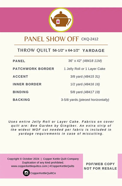 Panel Show Off Quilt Pattern - image 2 - quilting pattern with step-by-step instructions