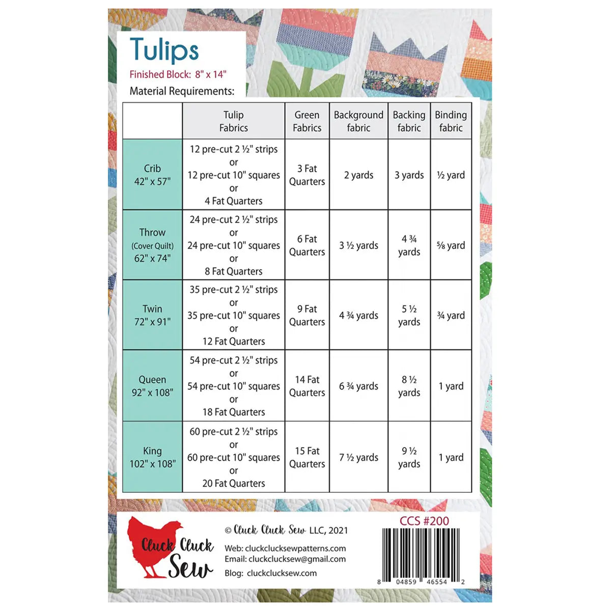 Tulips Quilt Pattern