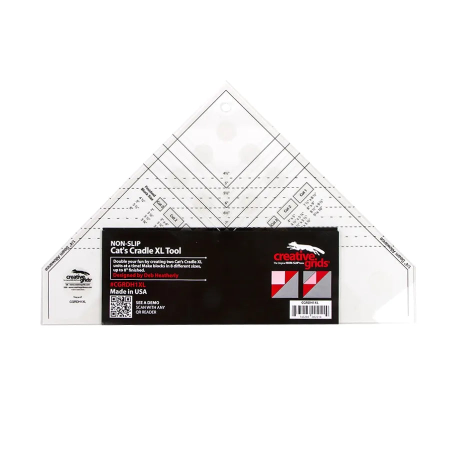Creative Grids Quilt Ruler Cat's Cradle Ruler XL Tool - image 2 - quilting ruler for precision cutting