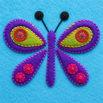 Sue Spargo Butterfly pre-cut wool applique kit