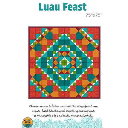 Mystery Five-0 Mega Mystery Luau Tropical Blooms Quilt Kit - image 2 - complete quilt kit with fabric and instructions
