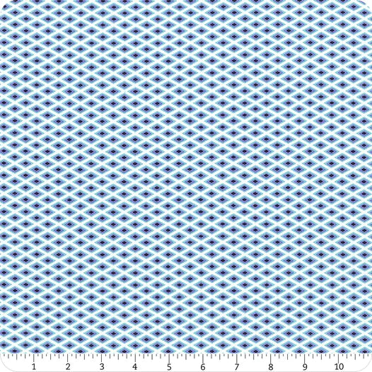 Floral Reef Marine Lighthouse Windows Fabric Yardage - quilt fabric for sewing and quilting projects