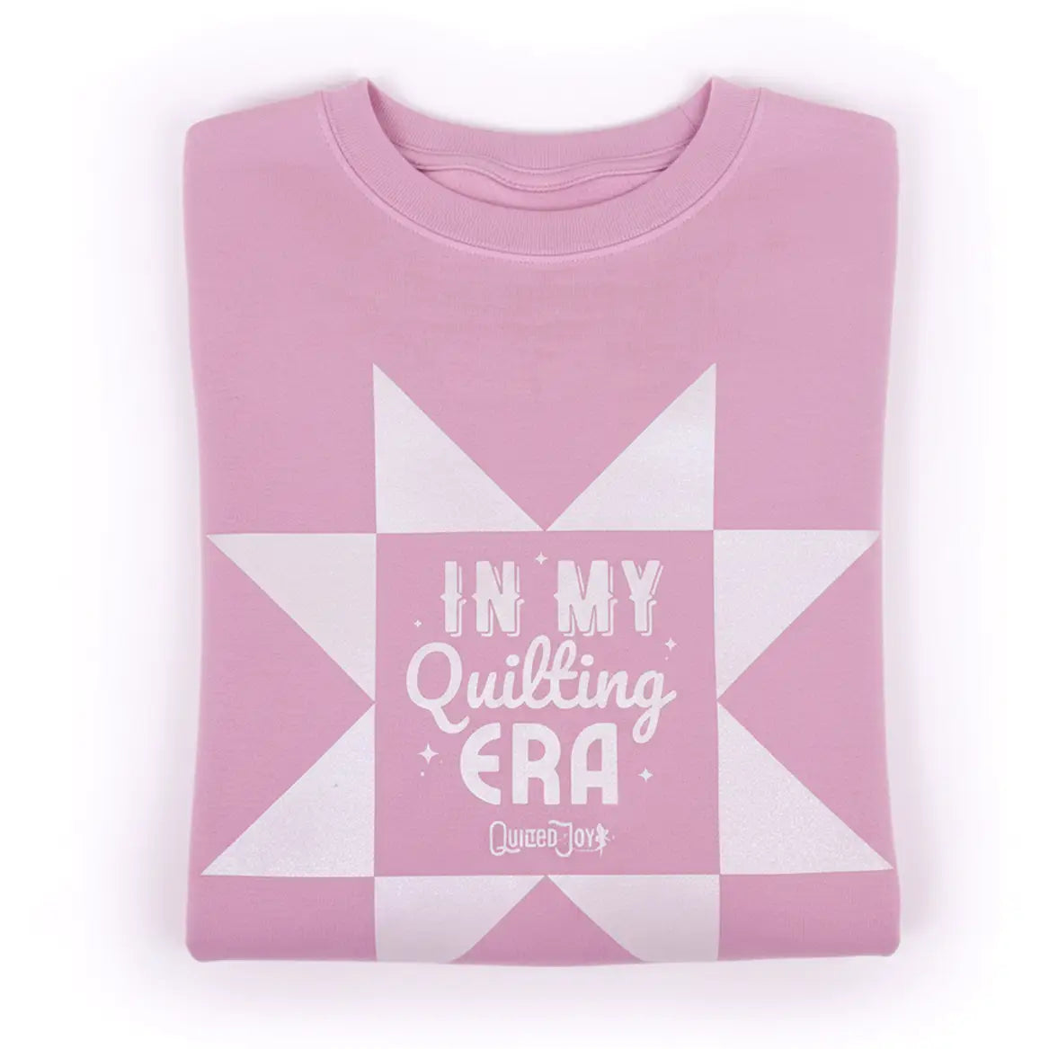 In My Quilting Era Pink Crewneck Sweatshirt - image 2 - quilting pins for securing fabric layers