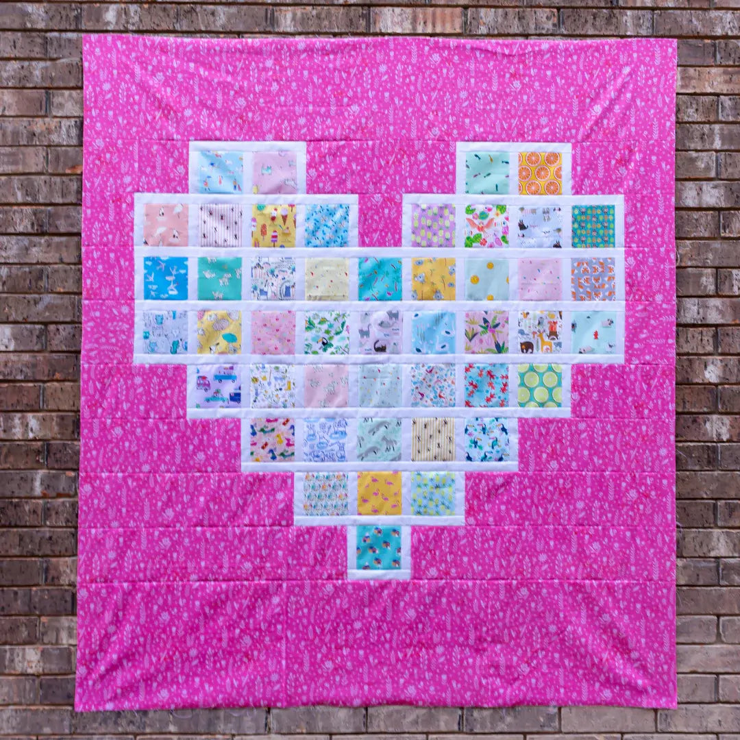 Kimberbell Full Hearts Pink Quilt