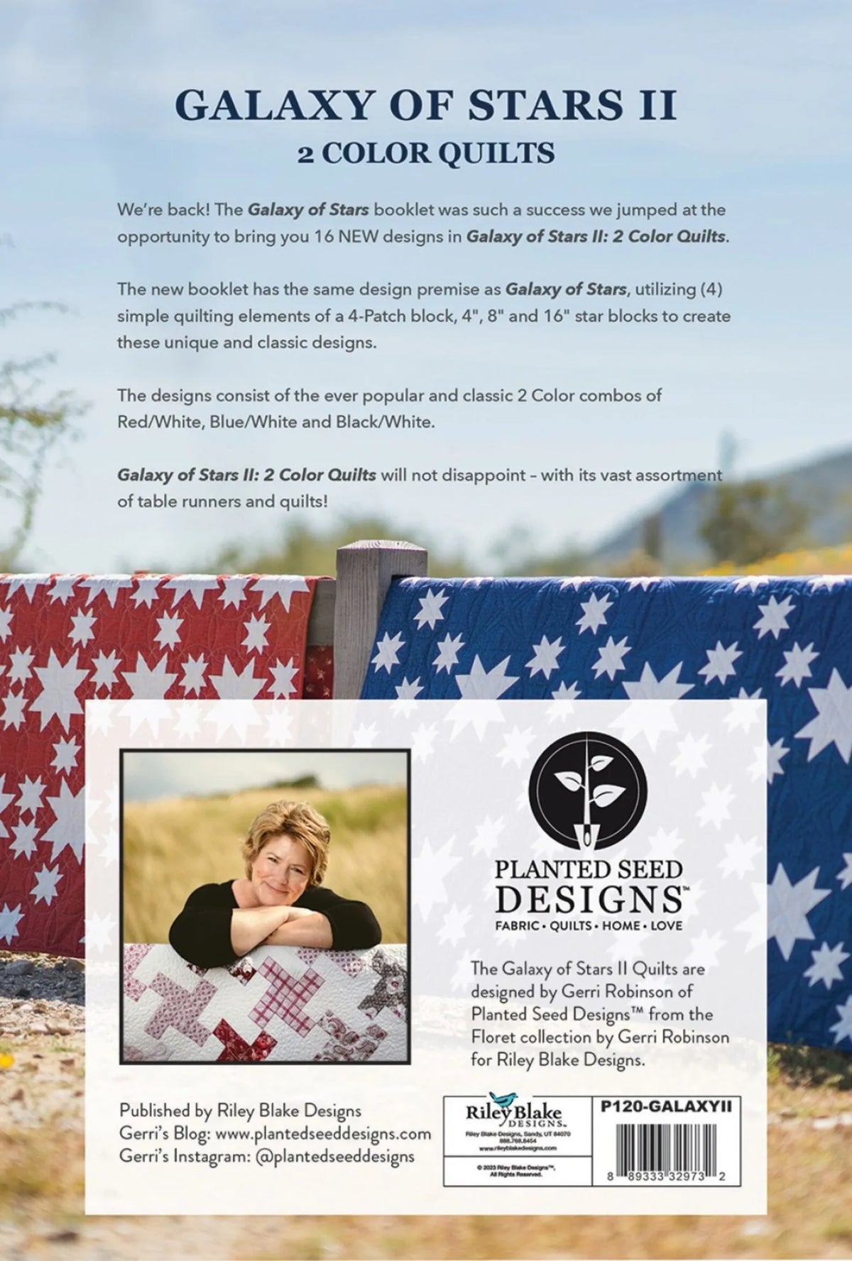 Galaxy of Stars II: 2 Color Quilts Booklet - image 2 - quilting book with patterns and instructions