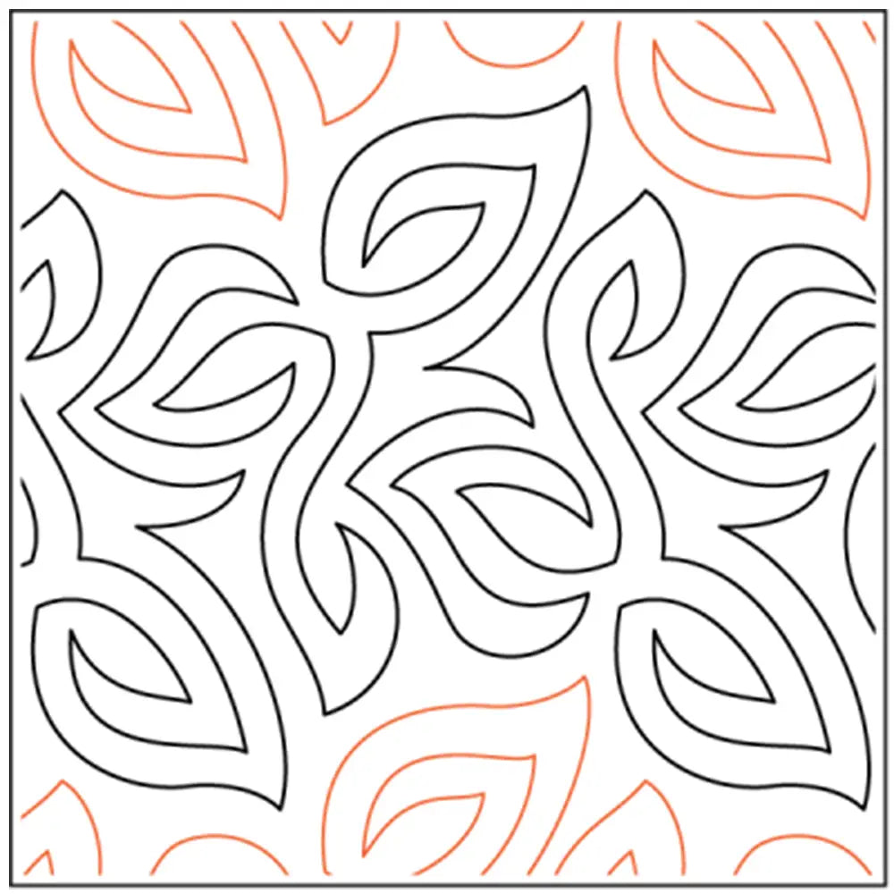 Ground Cover Paper Pantograph - longarm quilting pantograph digital design file