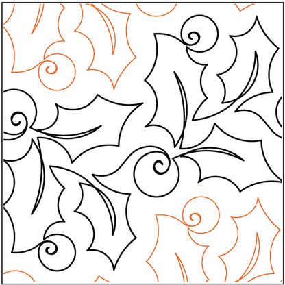 Holly Berries Paper Pantograph