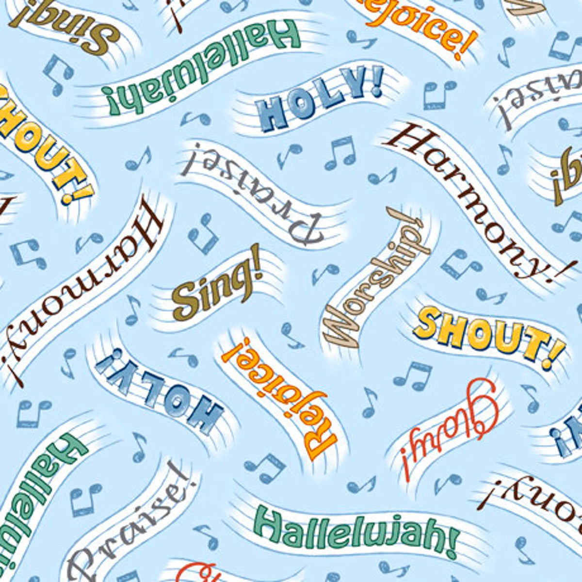 Songs of Faith inspirational quilting fabric by QT Fabrics
