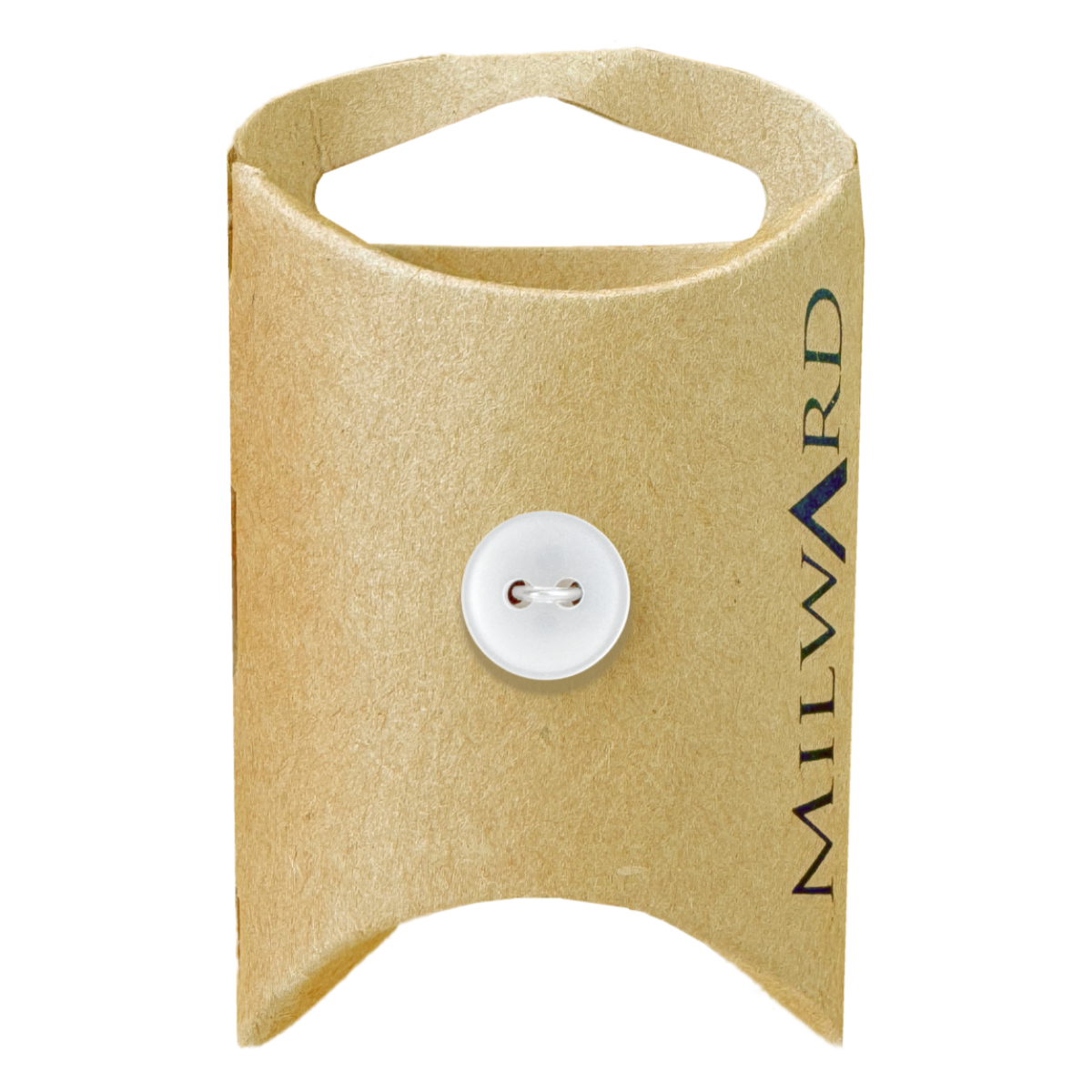 Milward Green Carded White 12mm 2-Hole basic polyester button