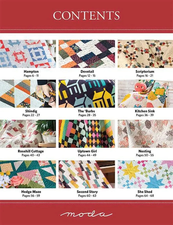 Home Piece by Piece quilt book spine and cover detail