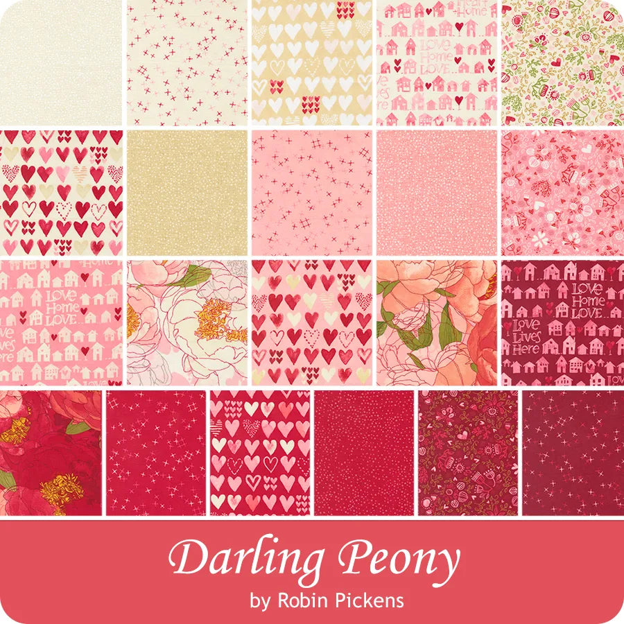 Darling Peony Mini Charm Pack - image 2 - quilting supply from Quilted Joy