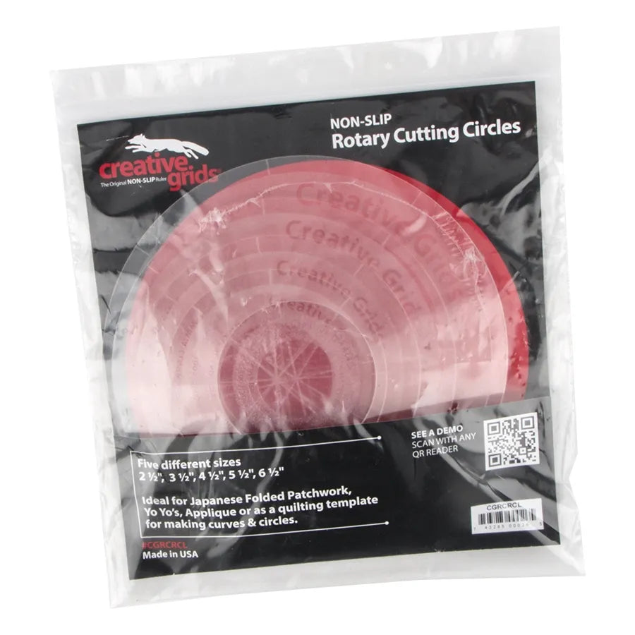 Creative Grids Quilt Ruler Circles Set of 5 - image 2 - quilting ruler for precision cutting