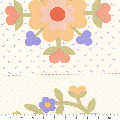 Pastel Prairie Porcelain Panel - image 2 - quilt fabric panel for quilting projects