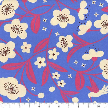Persimmon Lindley Blue 108" Wide Quilt Backing Fabric