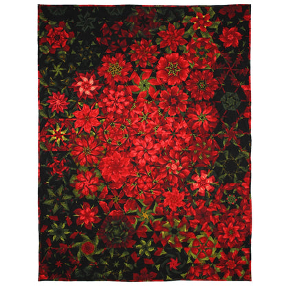 Poinsettia Millefiori Quilt KIt - complete quilt kit with fabric and instructions