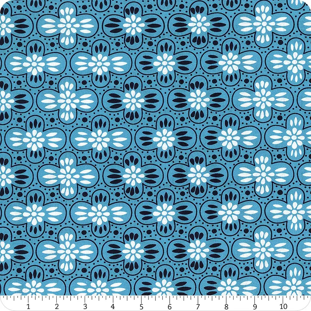 Pretty Things Deep Cottage Stripe 108" Wide 3 Yard Quilt Fabric Back Pack - wide quilt backing fabric for longarm quilting
