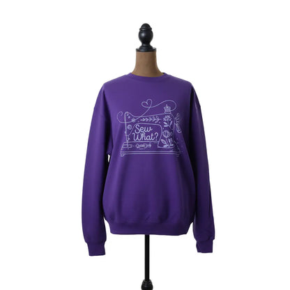Sew What? Purple Crewneck Sweatshirt - image 3 - quilting supply from Quilted Joy