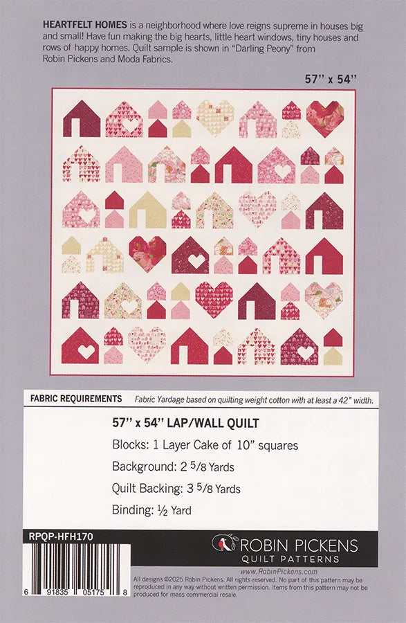 Heartfelt Homes Quilt Pattern - image 2 - quilting pattern with step-by-step instructions