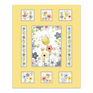 Sweet Bees Quilt Panel