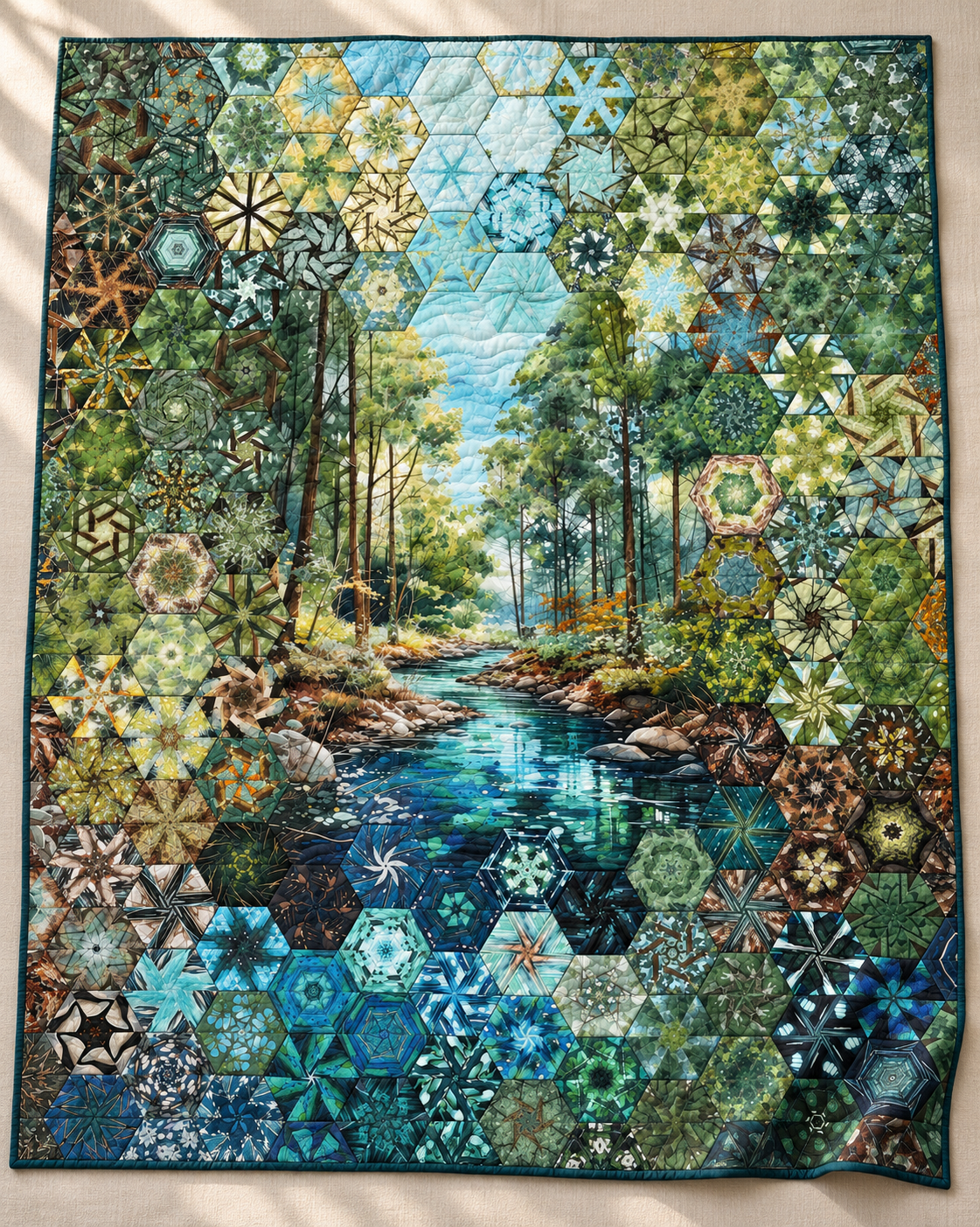 Serenity Springs One Block Wonder Panel Quilt Kit