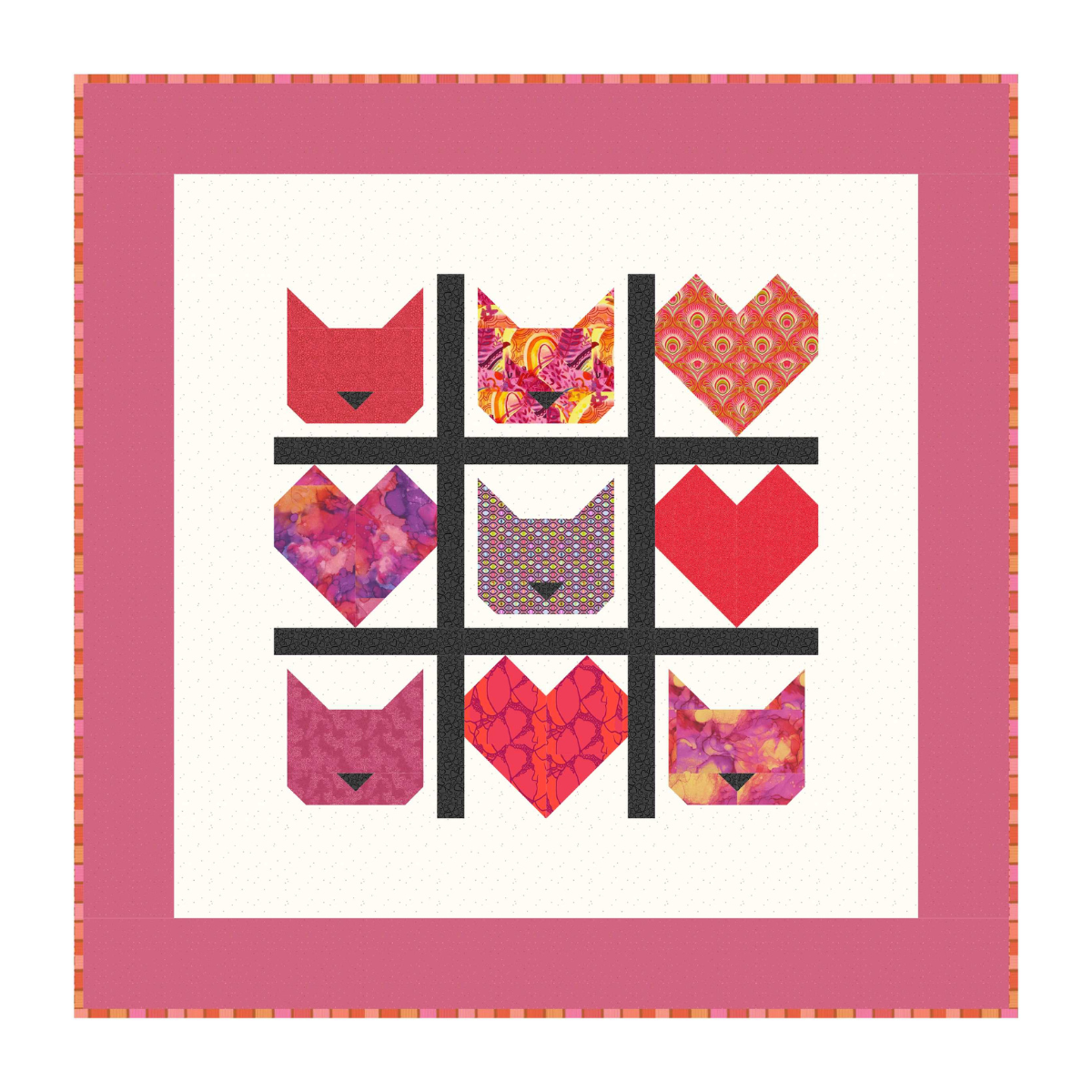 We Heart Cats Quilt Kit - complete quilt kit with fabric and instructions