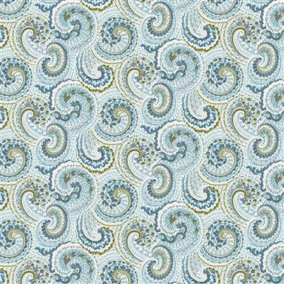 French Roses Paisley Sky Fabric Yardage