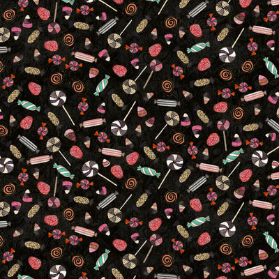 Faboolous Black Candy Toss Fabric Yardage