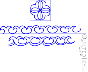 A whale tails border design from quiltedjoy.live
