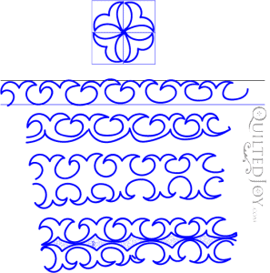 A whale tails border design from quiltedjoy.live