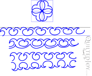 A whale tails border design from quiltedjoy.live
